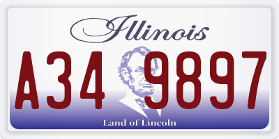 IL license plate A349897
