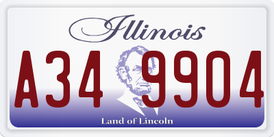 IL license plate A349904