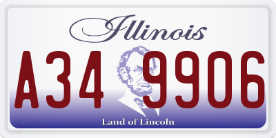 IL license plate A349906