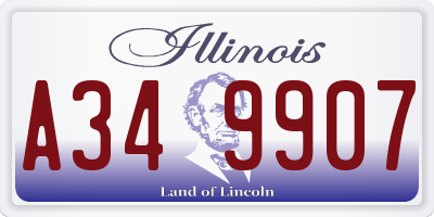 IL license plate A349907