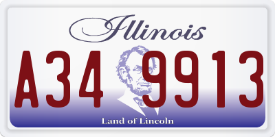 IL license plate A349913