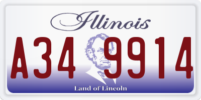 IL license plate A349914