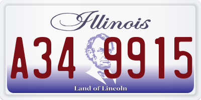 IL license plate A349915