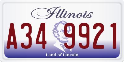IL license plate A349921