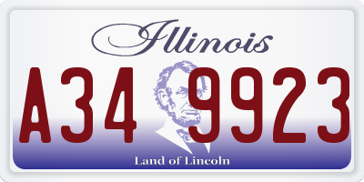 IL license plate A349923