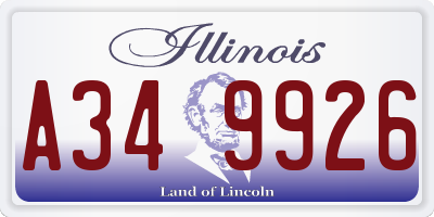 IL license plate A349926