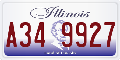 IL license plate A349927