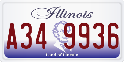 IL license plate A349936