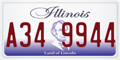 IL license plate A349944