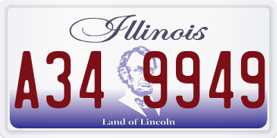 IL license plate A349949