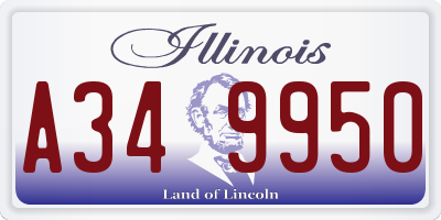 IL license plate A349950