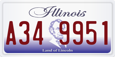 IL license plate A349951