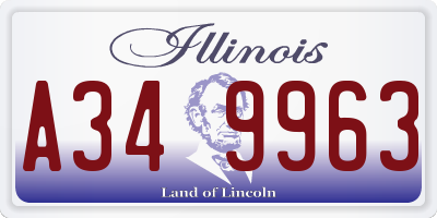 IL license plate A349963