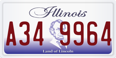 IL license plate A349964