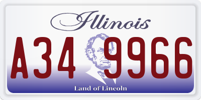 IL license plate A349966
