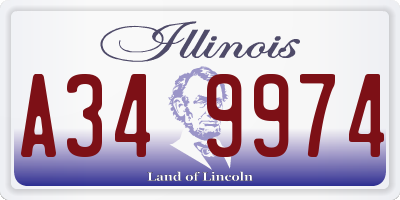IL license plate A349974