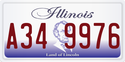 IL license plate A349976