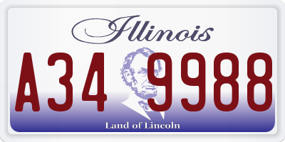 IL license plate A349988