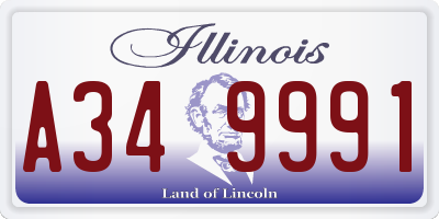 IL license plate A349991