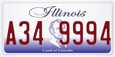 IL license plate A349994