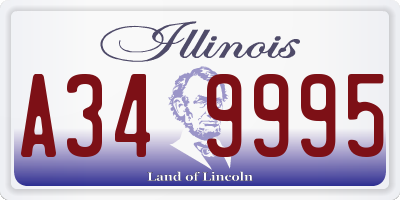 IL license plate A349995