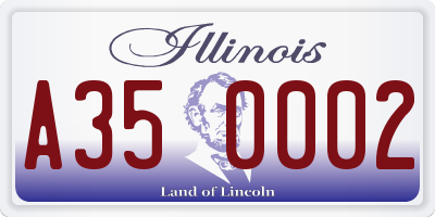 IL license plate A350002