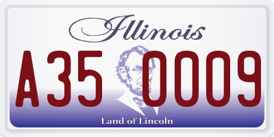 IL license plate A350009