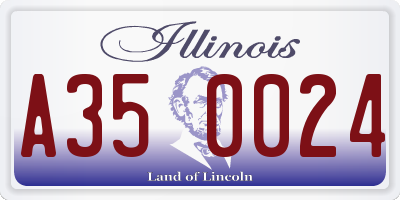 IL license plate A350024