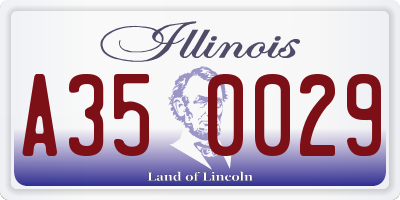 IL license plate A350029