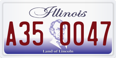 IL license plate A350047