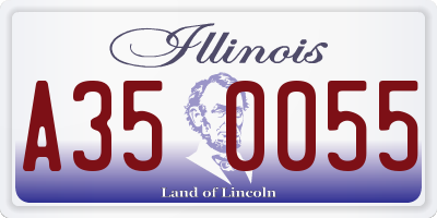 IL license plate A350055