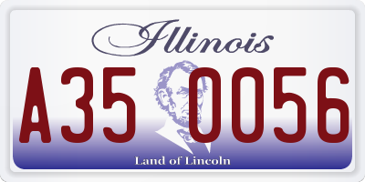 IL license plate A350056