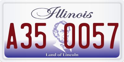 IL license plate A350057