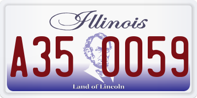 IL license plate A350059