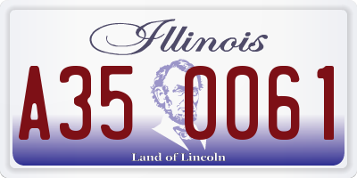 IL license plate A350061
