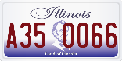 IL license plate A350066