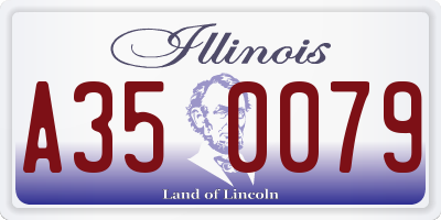 IL license plate A350079