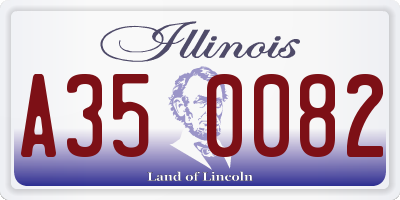 IL license plate A350082