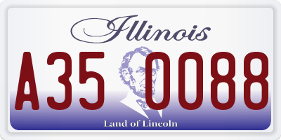 IL license plate A350088