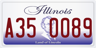 IL license plate A350089