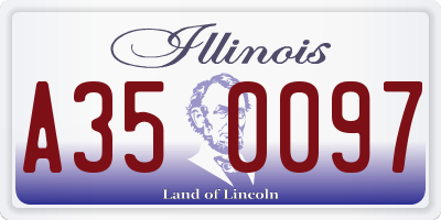 IL license plate A350097