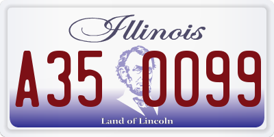 IL license plate A350099