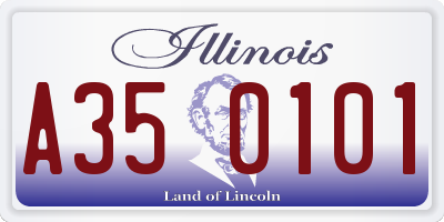 IL license plate A350101