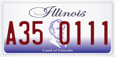 IL license plate A350111