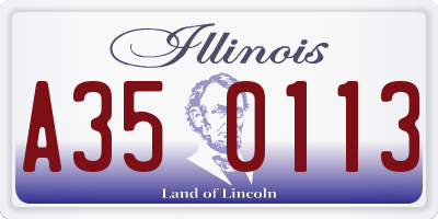 IL license plate A350113