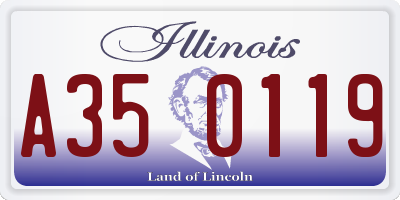 IL license plate A350119