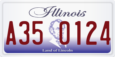 IL license plate A350124