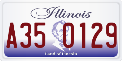 IL license plate A350129
