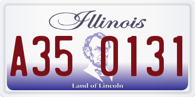 IL license plate A350131