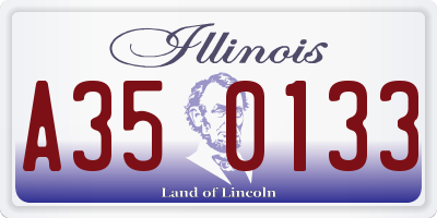 IL license plate A350133